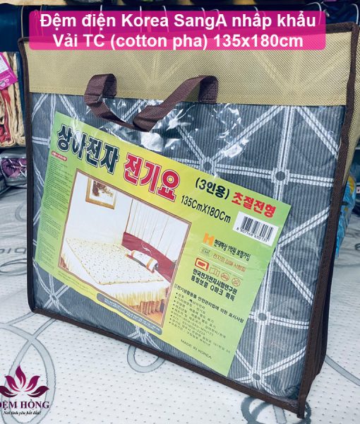Mẫu đệm điện Korea nhập khẩu vải cotton 135x180