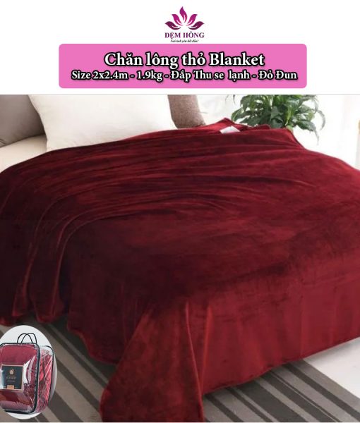 Chăn Blanket - Màu đỏ đun