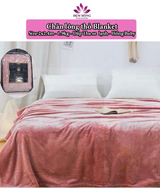 Chăn Blanket - Màu hồng