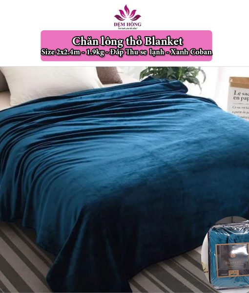 Chăn Blanket - Màu xanh coban