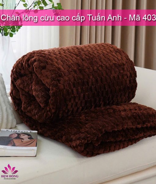 Chăn lông cừu Tuấn Anh màu Nâu