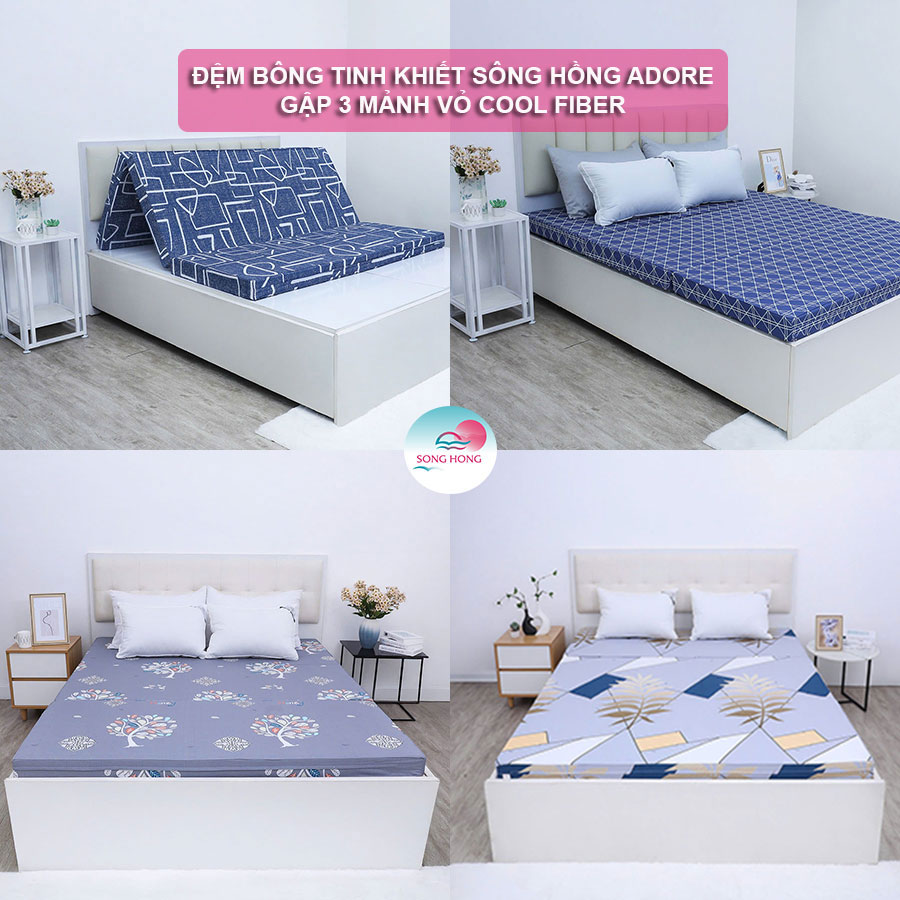 Đệm Sông Hồng Adore 3 tẩm vỏ Cool Fiber mềm thoáng khí